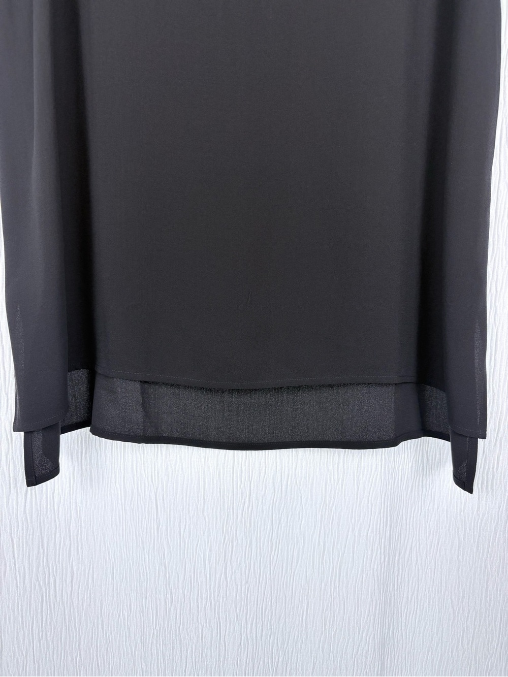Eileen Fisher Silk Black Tunic Top, High Low Hem, Size XL 14 16 - Picture 9 of 12